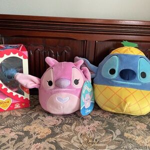 Disney Stitch and Angel Plush Set - Pink and Blue